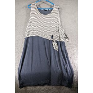 Baku Swimwear Coverall Womens Size 3XL Navy White Stripe Dress NEW